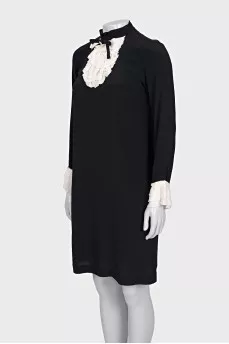Dress with white ruffles