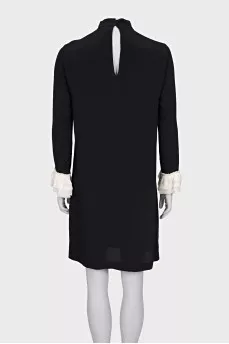 Dress with white ruffles