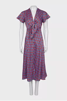 Dress in red print