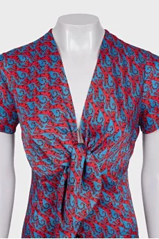 Dress in red print