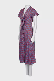 Dress in red print