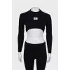 Cropped long sleeve black