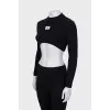 Cropped long sleeve black
