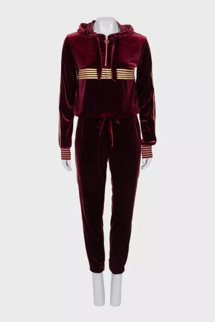 Tracksuit with golden stripes