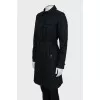 Black trench coat with belt