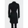 Black trench coat with belt