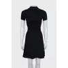 Fitted dress with gold buttons