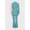 Trouser suit decorated with feathers
