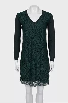 Straight cut dress with lace