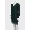 Straight cut dress with lace