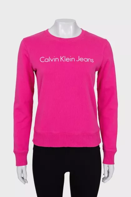 Sweatshirt with branded inscription