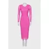 Long sleeve dress decorated with rhinestones