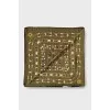 Green scarf with brand logo