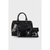 Set of two patent leather bags
