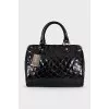 Set of two patent leather bags