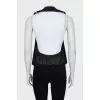 Leather weave vest