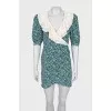 Printed dress with white collar