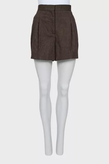 Brown high waist shorts