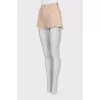 Beige button-up shorts