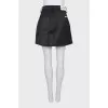 Black mini skirt with pockets