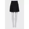 Wool skirt with gold decor