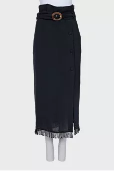 Fringe top and skirt suit