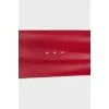 Wide red leather belt