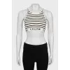 Black striped top