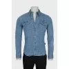 Men's denim shirt with buttons