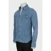 Men's denim shirt with buttons