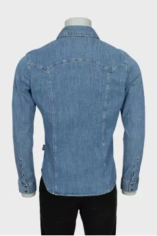 Men's denim shirt with buttons