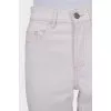 Cropped White Button Down Jeans