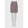 Straight skirt in houndstooth print