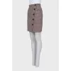 Straight skirt in houndstooth print