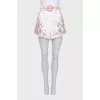 Printed shorts with relief trim