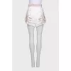 Printed shorts with relief trim