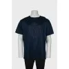 Men's blue t-shirt with brand logo