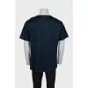 Men's blue t-shirt with brand logo