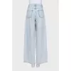 Light blue jeans with tag