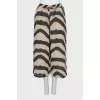 Striped linen trousers