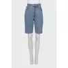 Blue High Waist Denim Shorts