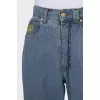 Blue High Waist Denim Shorts