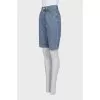 Blue High Waist Denim Shorts