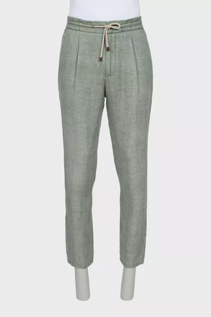 Men's trousers with drawstrings