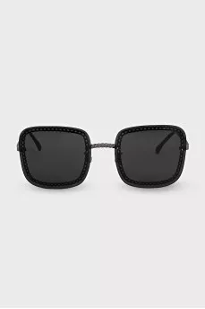 Square Sunglasses with Chain