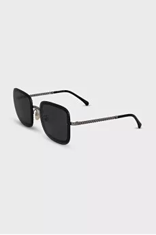 Square Sunglasses with Chain