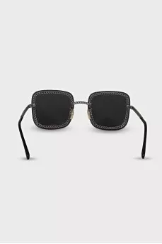 Square Sunglasses with Chain