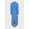 Blue oversized coat with belt