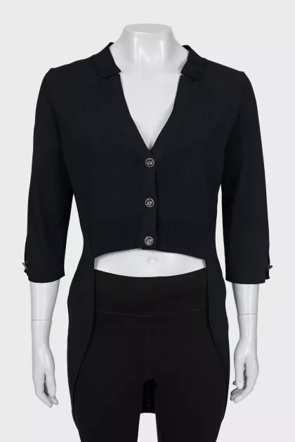 Black V-neck cardigan