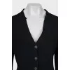 Black V-neck cardigan